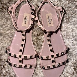 Valentino Blush Studded Sandals